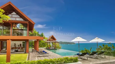 Majestic Villa Ocean & Sunset Views 20 meters long infinity-edge swimming pool, 5 bedrooms in Phuket search for sale For Super Rich