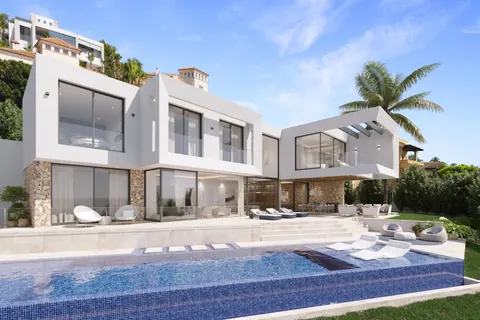 Architectural Villa Sea View Nova Santa Ponsa, 4 bedrooms in Mallorca