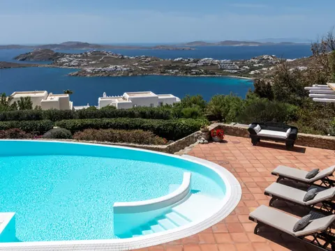 Modern Villa Beach Front panoramic Aegean Sea views, 6 bedrooms in Mykonos 934314 for sale For Super Rich