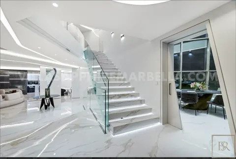 Modern Villa Mediterranean, Africa, Gibraltar and Bay views  Stunning bathroom, 6 bedrooms in Marbella ultra luxury for sale For Super Rich