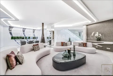 Modern Villa Mediterranean, Africa, Gibraltar and Bay views  Stunning bathroom, 6 bedrooms in Marbella price for sale For Super Rich