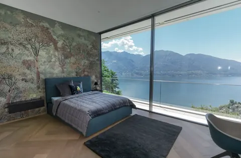 Luxury Villa Mountain View Lake View, 3 bedrooms in Brione Sopra Minusio available for sale For Super Rich