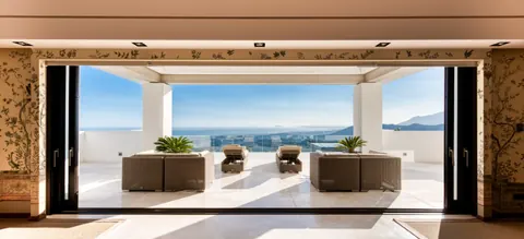 Modern Villa Panoramic View of to Gibraltar, Morocco, the Mediterranean, 6 bedrooms in Benahavis - La Zagaleta Marbella ultra luxury for sale For Super Rich