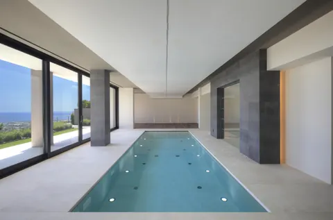 Modern Villa Panoramic View of to Gibraltar, Morocco, the Mediterranean, 6 bedrooms in Benahavis - La Zagaleta Marbella exclusive for sale For Super Rich
