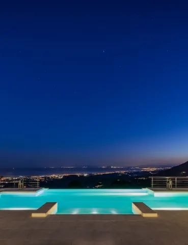 Modern Villa Panoramic View of to Gibraltar, Morocco, the Mediterranean, 6 bedrooms in Benahavis - La Zagaleta Marbella ads for sale For Super Rich