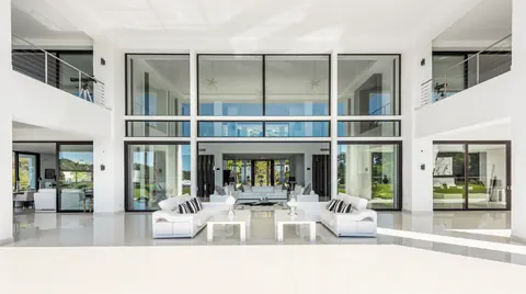 Contemporary Villa Panoramic View infinity swimming pool, 8 bedrooms in La Zagaleta Marbella buy for sale For Super Rich