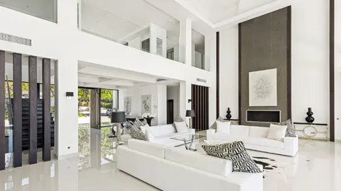 Contemporary Villa Panoramic View infinity swimming pool, 8 bedrooms in La Zagaleta Marbella search for sale For Super Rich