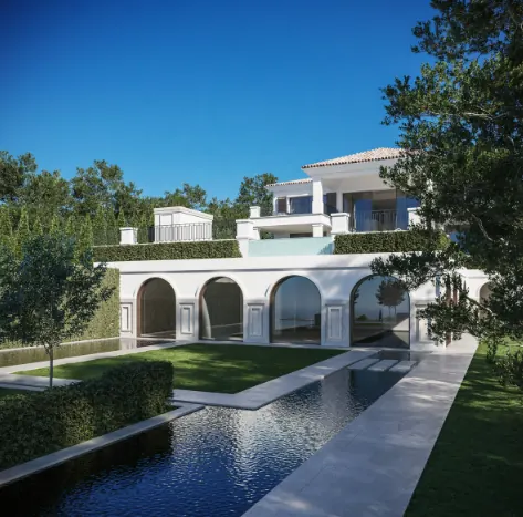 Architectural Villa Indoor & outdoor swimming pool Bowling, 6 bedrooms in The Golden Mile - Marbella buy for sale For Super Rich