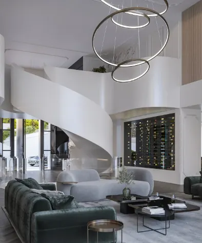 Architectural Villa Indoor & outdoor swimming pool Bowling, 6 bedrooms in The Golden Mile - Marbella property for sale For Super Rich