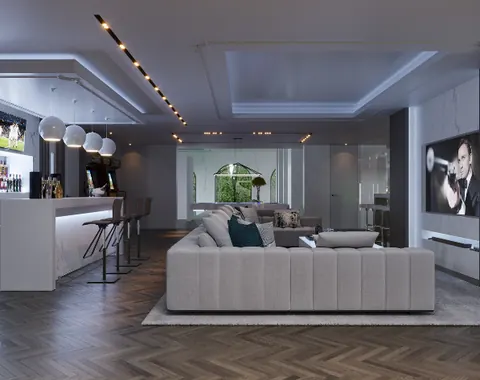 Architectural Villa Indoor & outdoor swimming pool Bowling, 6 bedrooms in The Golden Mile - Marbella image for sale For Super Rich