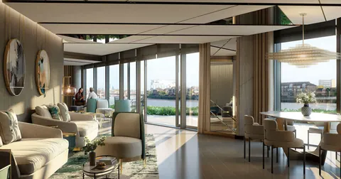 Luxury Penthouse Panoramic View Chelsea Waterfront, 5 bedrooms in London top for sale For Super Rich