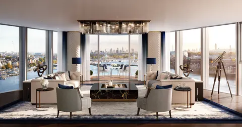 Luxury Penthouse Panoramic View Chelsea Waterfront, 5 bedrooms in London photo for sale For Super Rich