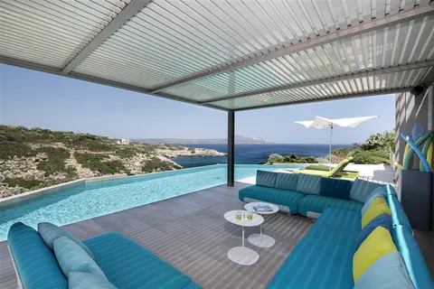 Luxury Villa Sea View heated infinity pool, 5 bedrooms in Crete unique for sale For Super Rich