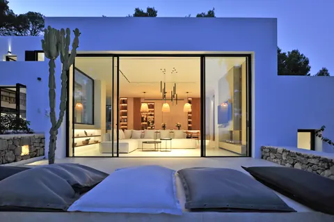 Modern Villa Gym views of the entire coast of the Salinas area, 6 bedrooms in Sant Jordi De Ses Salines - Ibiza search for sale For Super Rich