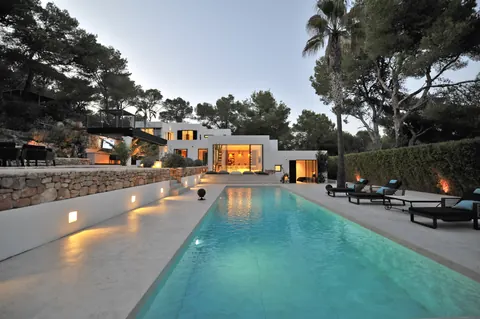 Modern Villa Gym views of the entire coast of the Salinas area, 6 bedrooms in Sant Jordi De Ses Salines - Ibiza V40598L for sale For Super Rich