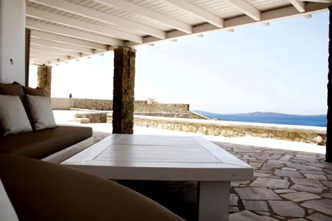 Luxury House Sea View terrace for 20 guests, 7 bedrooms in Mykonos best for sale For Super Rich