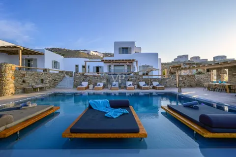Luxury Villa Ostraco Aegean Sea views, 7 bedrooms in Mykonos New for sale For Super Rich