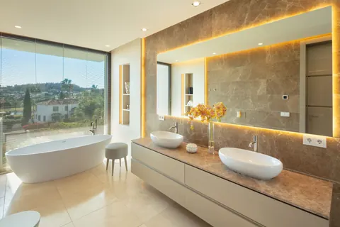Modern Villa Aurora, heart of the Golf Valley Infinity Pool, 6 bedrooms in La Cerquilla, Nueva Andalucia - Marbella ultra luxury for sale For Super Rich