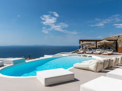 Luxury Villa Panoramic View strategically located, 9 bedrooms in Mykonos