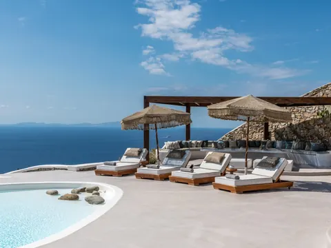 Luxury Villa Panoramic View strategically located, 9 bedrooms in Mykonos photo for sale For Super Rich