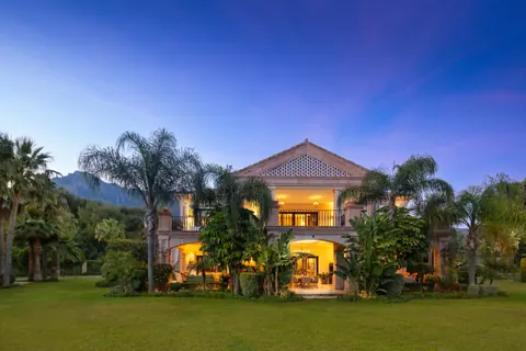 Luxury Villa Andalucia in gated community Home cinema, pool, several bedrooms in Marbella image for sale For Super Rich
