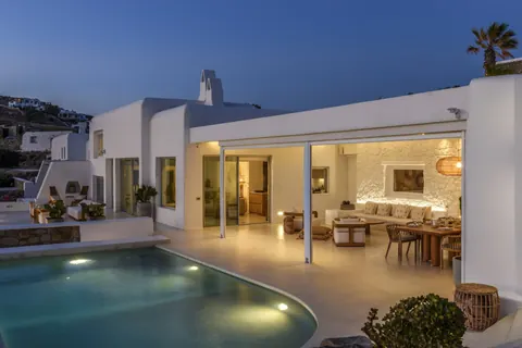 Elegant Villa Breathtaking panoramic sea views Pool, BBQ, Jacuzzi, terraces, 8 bedrooms in Mykonos available for sale For Super Rich