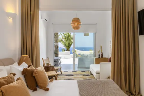 Elegant Villa Breathtaking panoramic sea views Pool, BBQ, Jacuzzi, terraces, 8 bedrooms in Mykonos expensive for sale For Super Rich