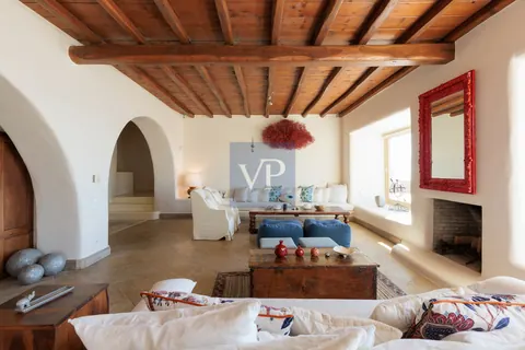 Architectural Villa Wild Blue private heated pool, panoramic views of the sea and sunset, 6 bedrooms in Tourlos - Mykonos buy for sale For Super Rich