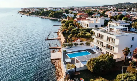 Premium Villa Beach Front private exit to the sea and beach, 6 bedrooms in Zadar unique for sale For Super Rich