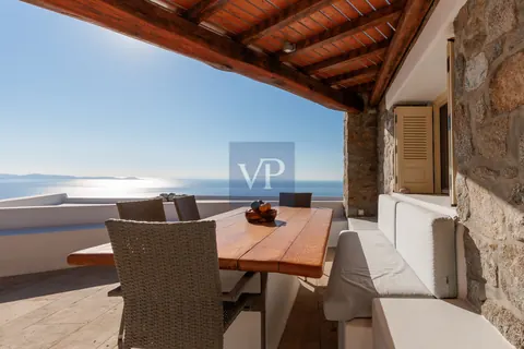 Architectural Villa Wild Blue private heated pool, panoramic views of the sea and sunset, 6 bedrooms in Tourlos - Mykonos ultra luxury for sale For Super Rich