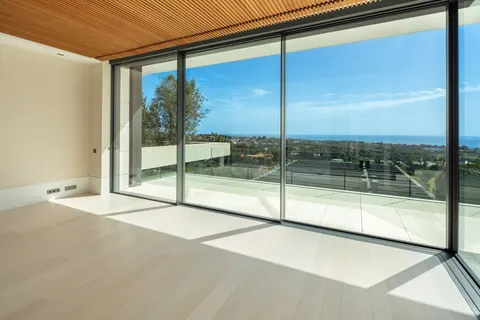 Architectural House Breathtaking views Mediterranean Sea & Golf Saltwater pool, 12 bedrooms in Los Flamingos - Marbella value for sale For Super Rich