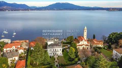 Art Nouveau Villa Panoramic View Lakefront, 7 bedrooms in Lesa - Lake Maggiore Used for sale For Super Rich