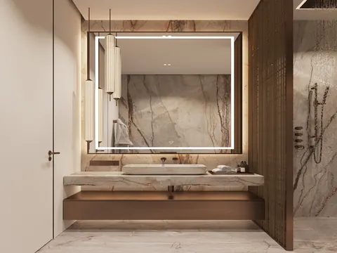 Luxury Apartment Beach Front Waldorf Astoria, 2 bedrooms in Ras Al Khaimah image for sale For Super Rich