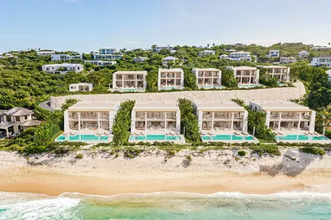 Architectural Villa M-House D1 - Lot 2 Beachfront, 5 bedrooms in Blue Mountain - Providenciales Construction plan for sale For Super Rich