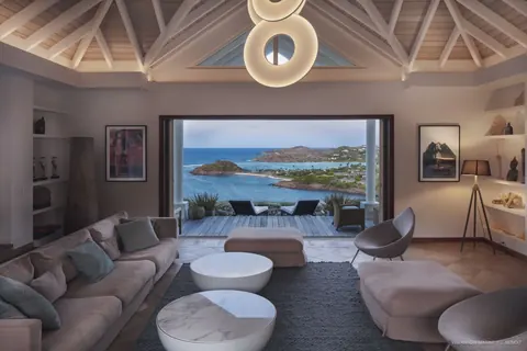 Luxury Villa Arrow Sea and Marigot Bay Views, 4 bedrooms in St Barth deal for sale For Super Rich