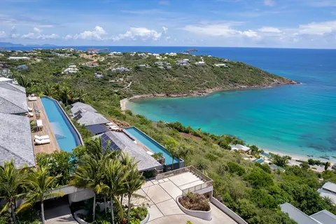 Luxury Villa Manoir Voltaire Panoramic sea views and Marigot Bay, 9 bedrooms in St Barth available for sale For Super Rich