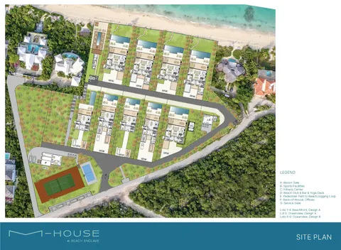 Architectural Villa M-House D1 - Lot 2 Beachfront, 5 bedrooms in Blue Mountain - Providenciales unique for sale For Super Rich