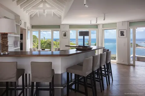 Luxury Villa Arrow Sea and Marigot Bay Views, 4 bedrooms in St Barth real estate for sale For Super Rich