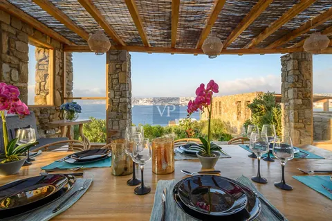 Luxury Villa Ostraco Aegean Sea views, 7 bedrooms in Mykonos price for sale For Super Rich
