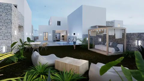 Luxury Villa Coastal Kite private garden and pool, 3 bedrooms in Paros