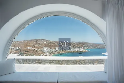 Luxury Villa Panoramic View Overlooking Psarou Beach, 10 bedrooms in Mykonos property for sale For Super Rich