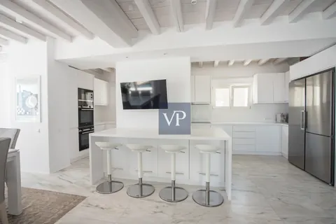 Luxury Villa Panoramic View Overlooking Psarou Beach, 10 bedrooms in Mykonos real estate for sale For Super Rich