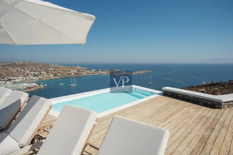 Luxury Villa Panoramic View Overlooking Psarou Beach, 10 bedrooms in Mykonos 919725 for sale For Super Rich