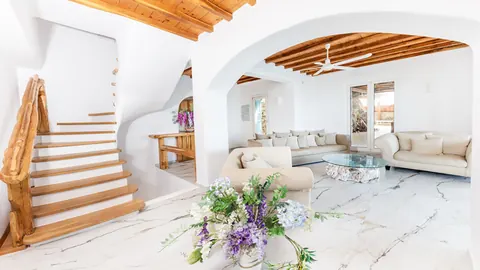 Premium Hotel Panoramic sea view overlooking the Aegean, Tennis court, 29 bedrooms in Mykonos price for sale For Super Rich