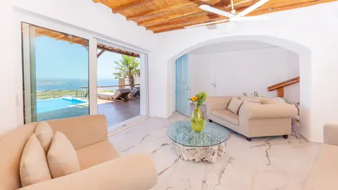 Premium Hotel Panoramic sea view overlooking the Aegean, Tennis court, 29 bedrooms in Mykonos available for sale For Super Rich