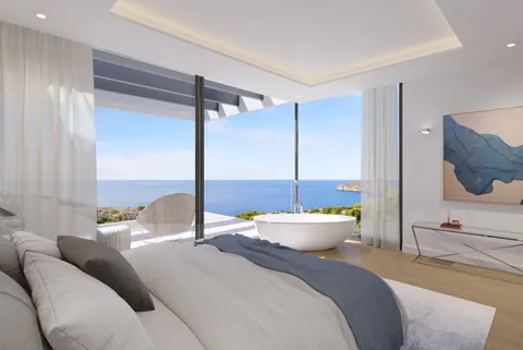 Architectural Villa Sea View Nova Santa Ponsa, 4 bedrooms in Mallorca search for sale For Super Rich