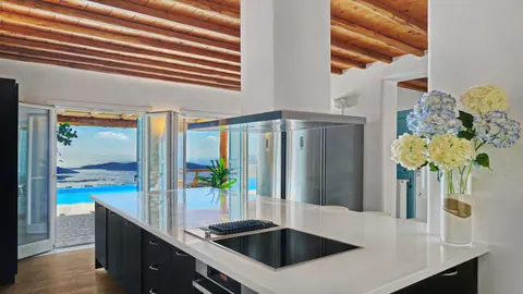 Premium Hotel Panoramic sea view overlooking the Aegean, Tennis court, 29 bedrooms in Mykonos real estate for sale For Super Rich