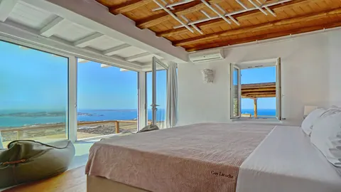 Premium Hotel Panoramic sea view overlooking the Aegean, Tennis court, 29 bedrooms in Mykonos ultra luxury for sale For Super Rich