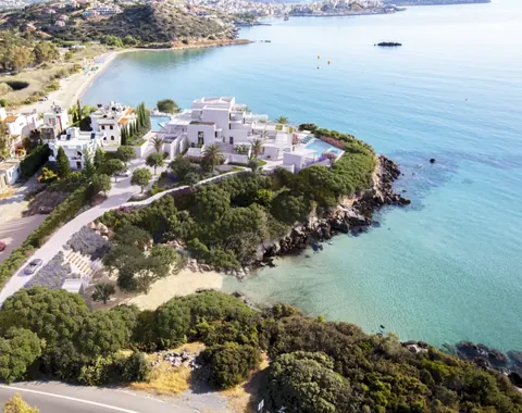 Premium Hotel Beach Front seaside, heated swimming pool with bar, 15 bedrooms in Nikolaos - Crete photo for sale For Super Rich