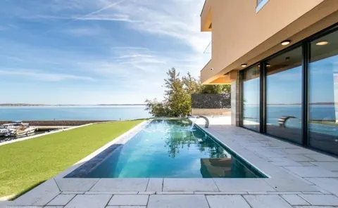 Modern Villa private mooring for a boat/yacht first row to the sea, 4 bedrooms in Zadar ads for sale For Super Rich